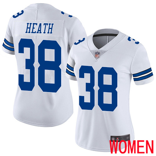 Women Dallas Cowboys Limited White Jeff Heath Road #38 Vapor Untouchable NFL Jersey->youth nfl jersey->Youth Jersey